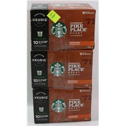 THREE BOXES OF STARBUCKS K CUPS