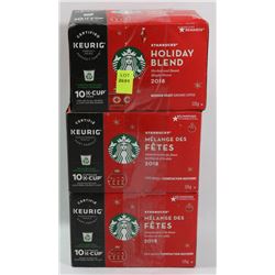 THREE BOXES OF STARBUCKS K CUPS