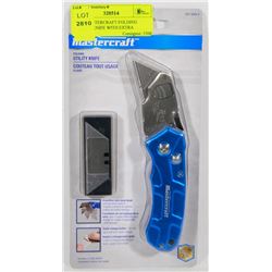 NEW MASTERCRAFT FOLDING UTILITY KNIFE WITH EXTRA