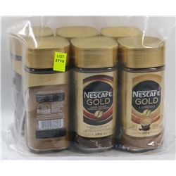 6 PACKS OF ASSORTED NESCAFE GOLD INSTANT COFFEE