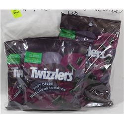 4 PACKS OF TWIZZLERS LICORICE BITES
