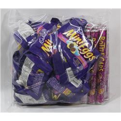 BAG OF BOTTLE CAPS AND MINI EGGS