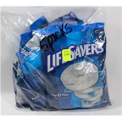 5 PACKS OF LIFE SAVERS PEP O MINT