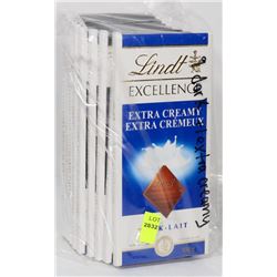 9 DARK CHOCOLATE, 1 EXTRA CREAMY LINDT BARS