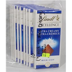 9 MILK AND 1 EXTRA CREAMY LINDT BARS