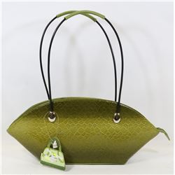 SNAKESKIN STYLE PURSE (GREEN)