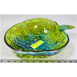 VINTAGE GREEN GLASS DISH