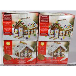 4 GINGER BREAD HOUSE KITS