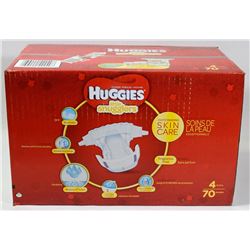 CASE OF 70 HUGGIES LITTLE SNUGGLERS DIAPERS SIZE 4