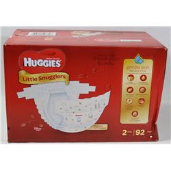 CASE OF 92 HUGGIES LITTLE SNUGGLERS DIAPERS SIZE 2