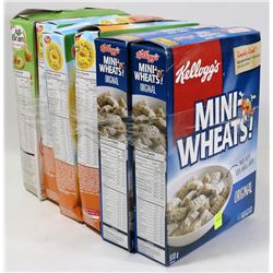 6 ASSORTED BOXES OF CEREAL