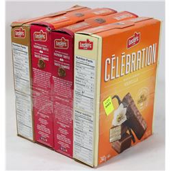 4 BOXES OF ASSORTED CELEBRATION COOKIES