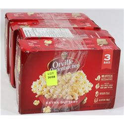 4 BOXES OF ORVILLE REDENBACHER EXTRA BUTTERY