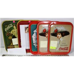 5 COCA COLA TRAYS