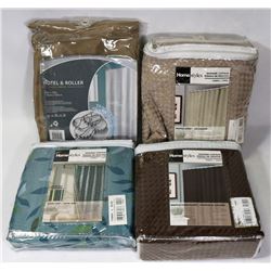 LOT OF 4 NEW SHOWER CURTAINS
