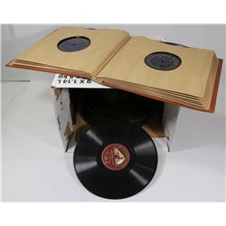 BOX OF 78 RPM RECORDS FROM 30S-50S
