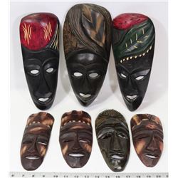 FLAT OF 7 HANDMADE AFRICAN