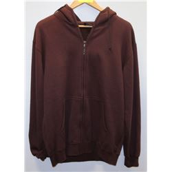 NEW SIZE MED SHARPER IMAGE BROWN HOODIE