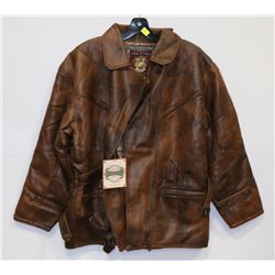 NICOLA D ANGELO LEATHER JACKET SIZE MEDIUM