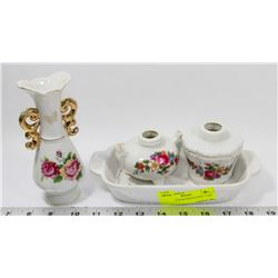 3 MISC VINTAGE PIECES INCL VASE.