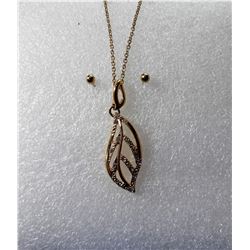 3)  GOLD TONE CRYSTAL EMBELLISHED LEAF