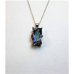 17)  RECTANGULAR SHAPED MYSTIC TOPAZ
