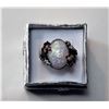 Image 1 : 10)  VINTAGE STYLE WHITE FIRE OPAL RING