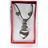 Image 1 : 15)  SILVER TONE HEART & STAR PENDANT