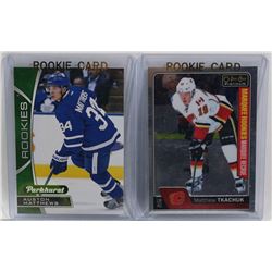 LOT OF 2 ROOKIE CARDS, MATTHEW TKACHUK & AUSTON