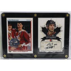 SCOTT NIEDERMAYER AUTHENTIC AUTOGRAPH AND ROOKIE