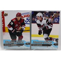 LOT OF 2 YOUNG GUNS, CHRISTIAN DVORAK & DYLAN