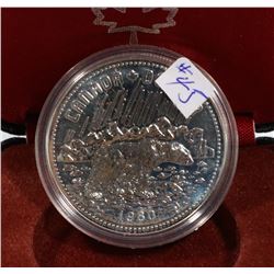 1980 CANADIAN PROOF CASED POLAR BEAR SILVER DOLLAR