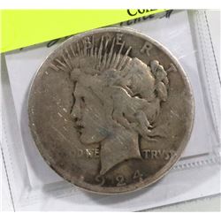 1924 USA SILVER PEACE DOLLAR