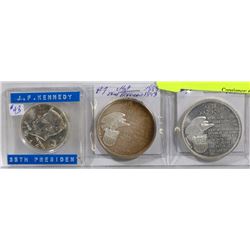 LOT OF 3 USA TOKENS AND COIN