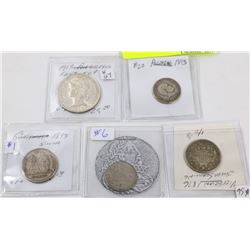 LOT OF 5 WORLD COINS