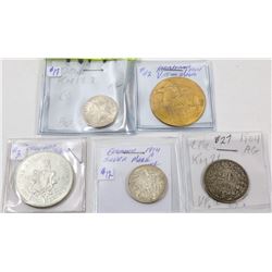 LOT OF 5 WORLD COINS