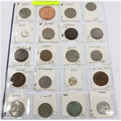 LOT OF ASSORTED WORLD COINS