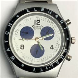 24) RICARDO SILVER QUARTZ WATCH WORKING