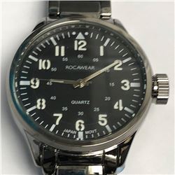 33) ROCAWEAR BLACK AND SILVER WATCH WORKING