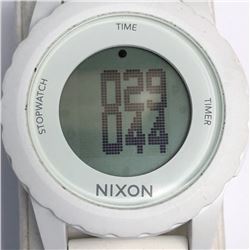 34) NIXON WHITE AUTOMATIC STOPWATCH WORKING