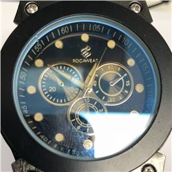 18) ROCAWEAR BLACK MENS CHRONOGRAPH WORKING