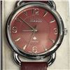 Image 1 : 42) ROOTS RED LEATHER WATCH