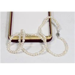 31) STERLING SILVER FRESHWATER PEARL NECKLACE
