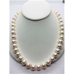 43) STERLING SILVER FRESHWATER PEARL NECKLACE