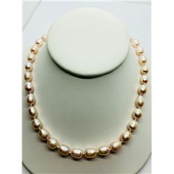 49) STERLING SILVER FRESHWATER PEARL NECKLACE