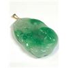 Image 2 : 52) 14K YELLOW GOLD GENUINE JADEITE PENDANT