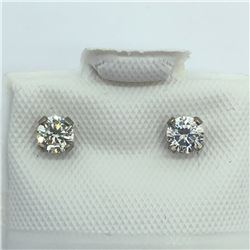 59) 14K WHITE GOLD DIAMOND EARRINGS