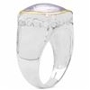 Image 3 : 60) RHODIUM PLATED ROSE QUARTZ RING