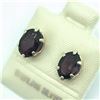 Image 2 : 65) STERLING SILVER GARNET EARRINGS