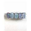 Image 1 : 70) 10K WHITE GOLD OPAL TRIPLET RING